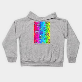 Psychedelic Peace Symbol - Peace Sign Art Kids Hoodie